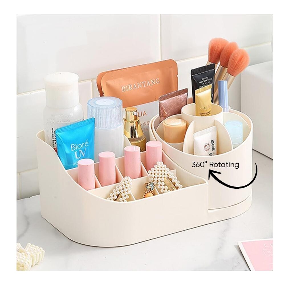 360 Degree Rotating Cosmetic Desk Storage Display Case