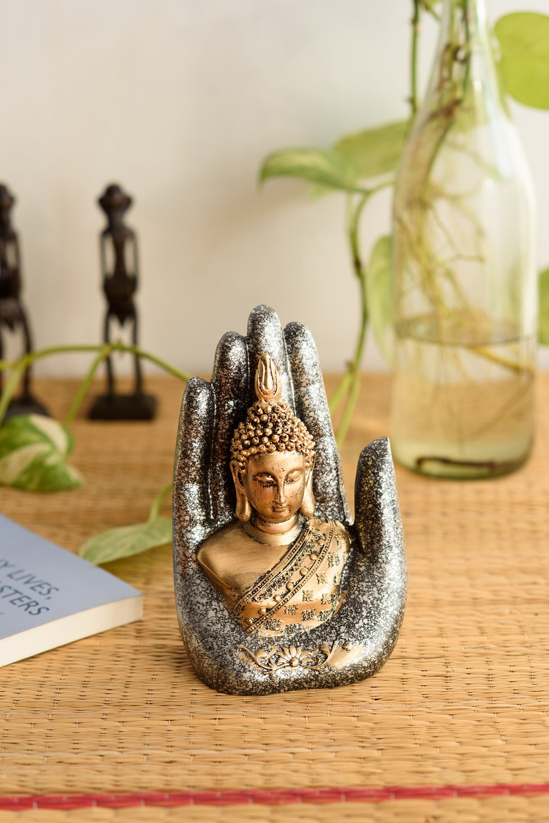 Golden Silver Handcrafted Buddha Palm