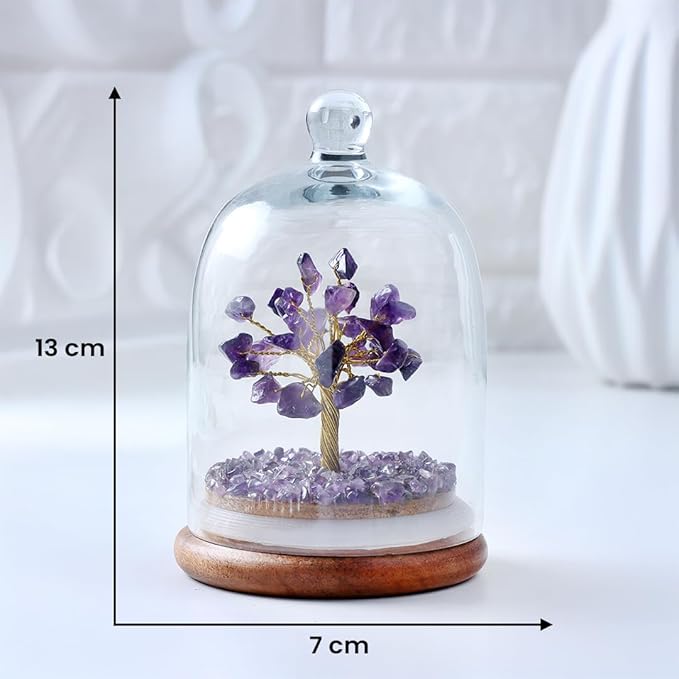 Amethyst Glass Dome Wish Tree by whatashop
