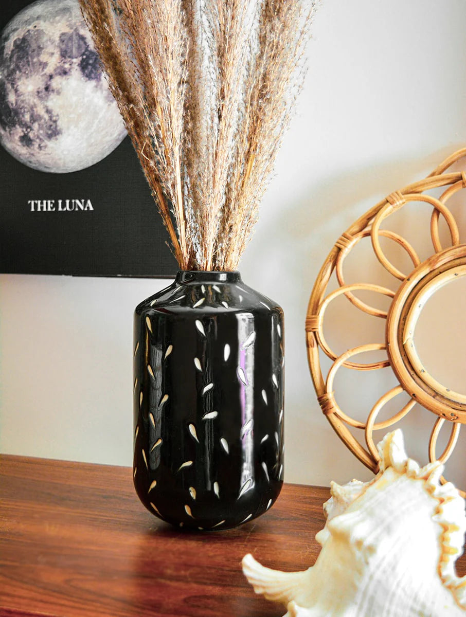 Eclipse Black Glaze Vase