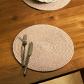 Jute round table placement mat - what a shop
