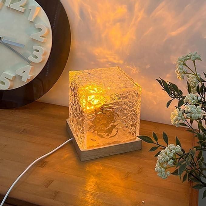 Rotating Water Ripple Night Light Aura Lamp - what a shop