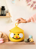 Sunkissed yellow storage basket
