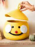 Sunkissed yellow storage basket