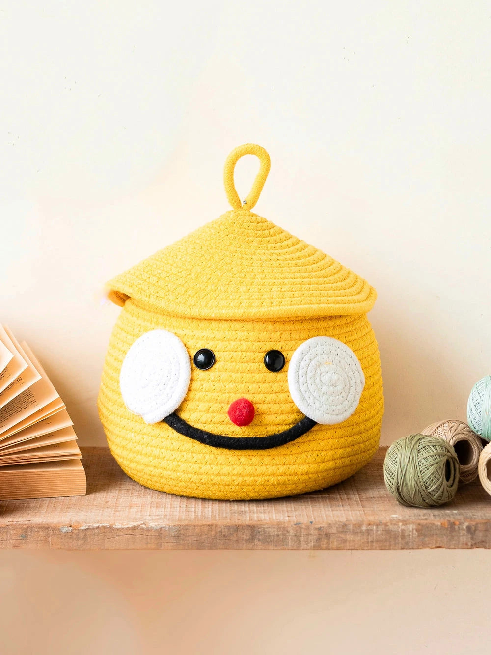 Sunkissed yellow storage basket