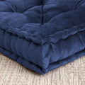 Tufted Floor Cushion 022- Blue  Set of 2