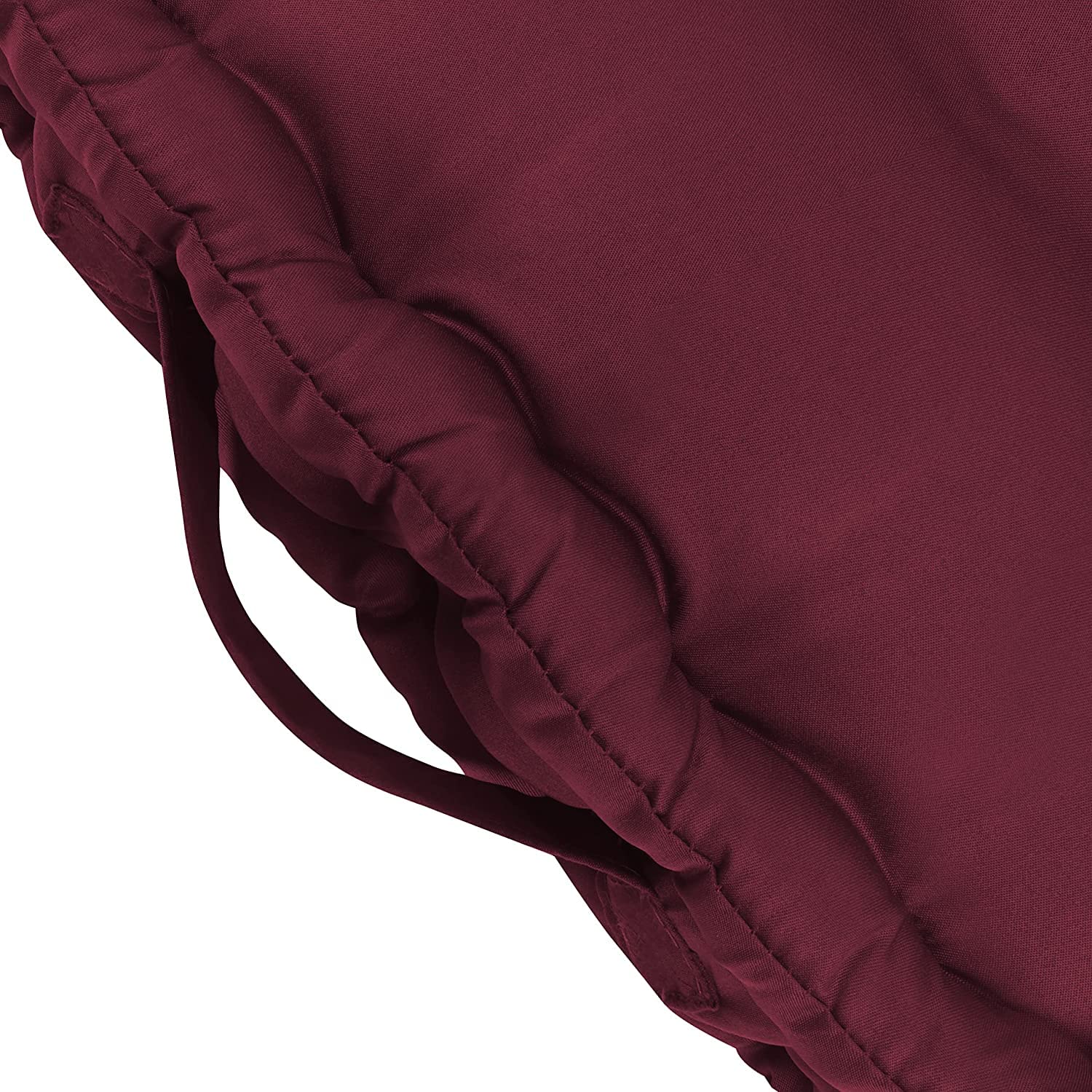 Tufted Square Floor Cushion03 - Maroon Color
